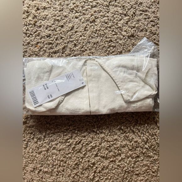 NEW Urban Outfitters Sari Seamed Linen-Blend Halter Vest Top Arctic Wolf Small - Picture 5 of 5